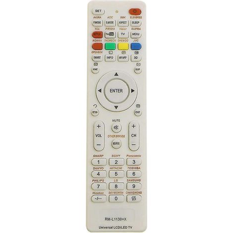 Télécommande universelle RM-L1130+X avec boutons Netflix et YouTube, commande vocale des chaînes TV, compatible avec les écrans LCD, LED et 3D. (1/4)
