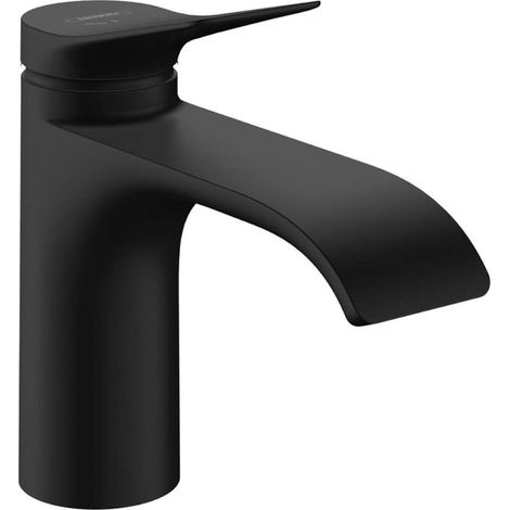 Hansgrohe Vivenis - Grifo de lavabo con desagüe, EcoSmart, CoolStart, negro mate 75014670 (1/2)