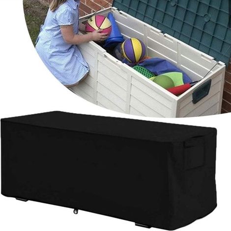 Wasserdichte und UV beständige Schutzhülle für Gartenmöbel, 123 x 62 x 55 cm (Schwarz) (1/5)