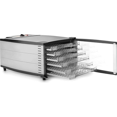 Deshidratador giratorio para frutas, verduras, carnes, pescados, 6 bandejas