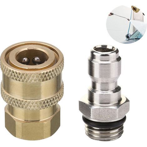 Pair Kit Adaptateur pour Nettoyeur Haute Pression 1/4\" 5000 PSI