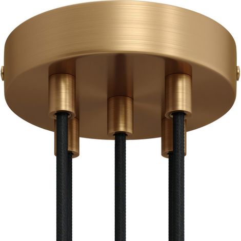 Kit rosone cilindrico in metallo a 5 fori Cilindrico - Bronzo satinato