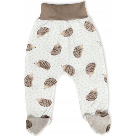 Schlafanzüge 92, druckfreie Kindershorts, 100 % Baumwolle, Igel, Beige (1/5)
