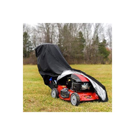 Housse de protection pour tondeuse à gazon Oxford 210D, bâche étanche anti-UV anti-pluie, Composition : 193 × 112 × 64 cm, Couleur : noir (1/5)