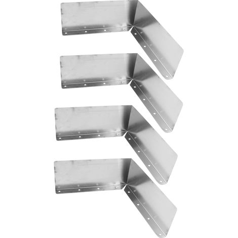 Lot de 4 protège-gouttières en aluminium pour toitures en bardeaux, angles de gouttières. (1/5)
