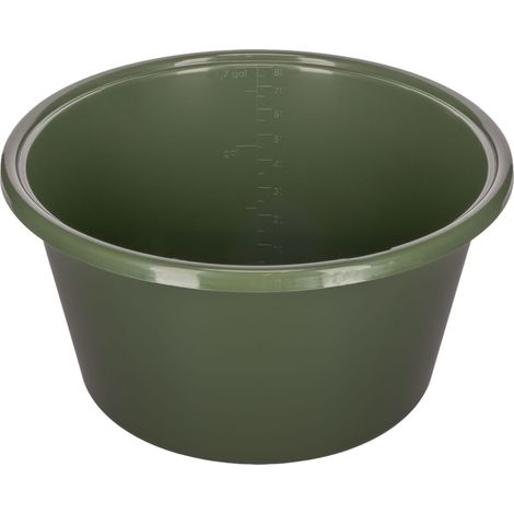 Gamelle, Vert Olive, Ø31,5cm x 16,7cm, 8l, Plastique, Chevaux, veaux, résistante aux Chocs, résistante à la température