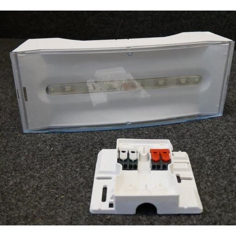 Bloc autonome d'ambiance BAES adressable LED pose saillie flux 400lm avec picto IP43 Uralife URA (1/2)