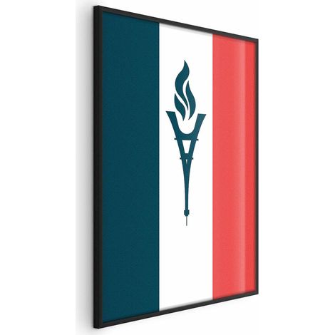 Manifesto - Bandiera francese con candela (1/4)