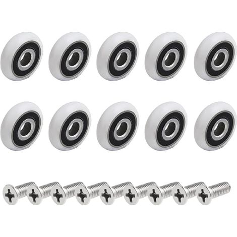 YUANQIAN 10er-Pack Ersatzrollen für Duschkabinentüren, 23 mm (1/5)
