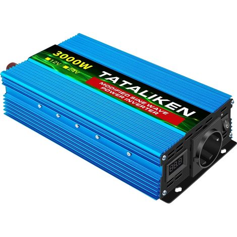 Onduleur de puissance, sortie 1000W, compatibilité universelle, 12V3000W50HZ UE (1/2)