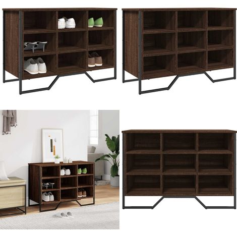 vidaXL Schuhregal Braun Eichen-Optik 90x38x61,5 cm Holzwerkstoff