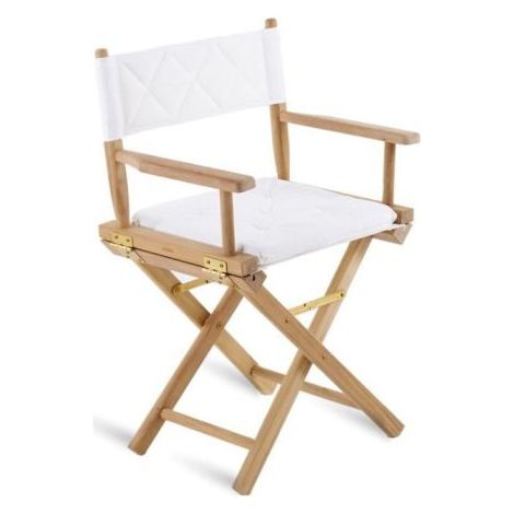 UNOPIU' Poltroncina Da Regista Chelsea In Teak Telo E Cuscino In Cotone