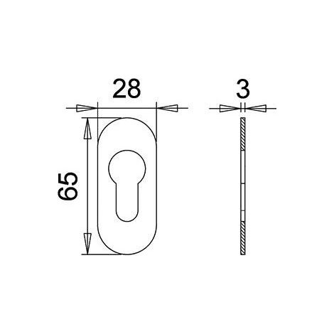 Llave de roseta. 0817/3. PZ.Blanc 817/3 F12