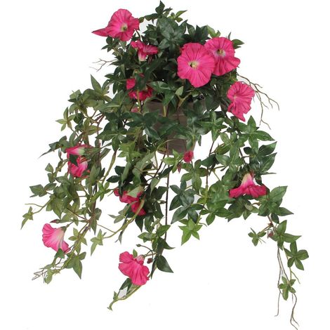 Mica Decorations Plante suspendue artificielle Rose foncé H25xl45xL50cm (1/5)