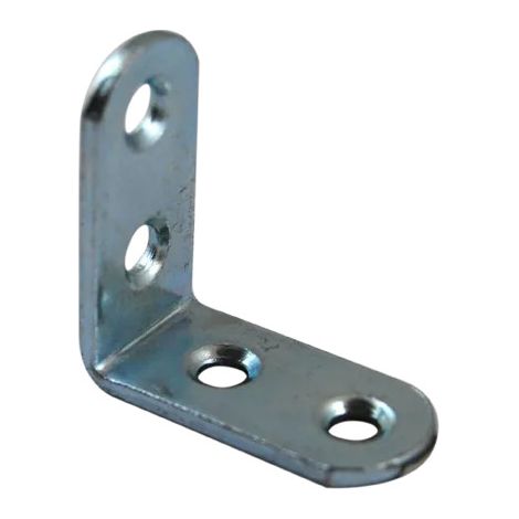 Soporte de silla con extremo redondo, 30x30x15 mm, acero galvanizado
