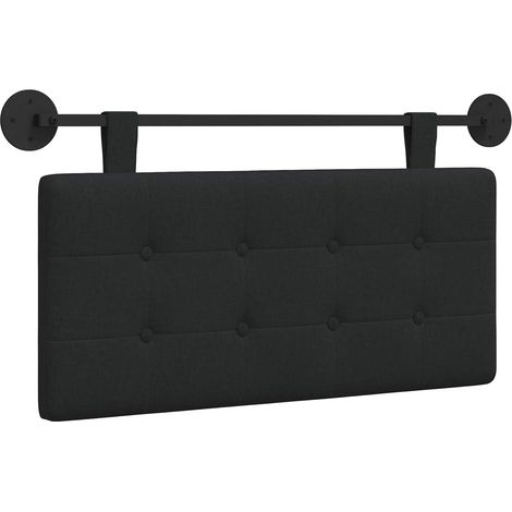 Cabecero colgante Negro Tela vidaXL