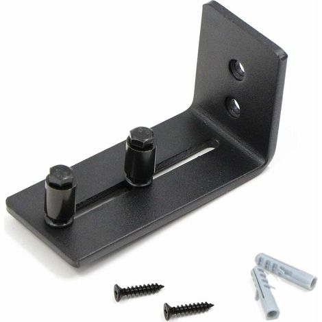 1 guide de sol pour porte de grange, réglable en hauteur, glissement fluide et silencieux, installation sans rainure, compatible avec épaisseurs variées (1/5)