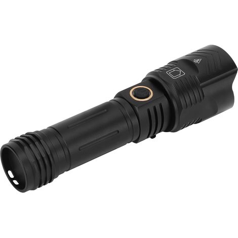 Lampe torche de camping XHP160, lampe torche LED d'extérieur rechargeable par USB, ultra-lumineuse, étanche IPX4, avec mise au point réglable. (1/5)