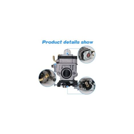 Carburateur compatible avec les moteurs de tondeuses à gazon de 52 cm³, 49 cm³, 43 cm³ et 40 cm³. Carburateur GX35, kit de carburateur comprenant joint, durite, bougie et filtre à carburant.
