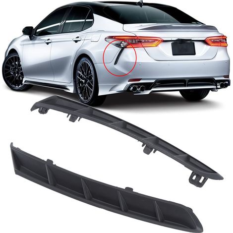 Die verlängerten Zierleisten für die hintere Stoßstange passen für die Toyota Camry Modelle 2018-2022 mit den Teilenummern 5216506030 und 5216606030. (1/5)