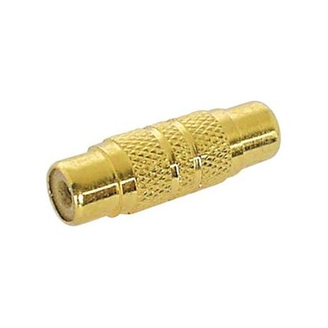 CONECTOR RCA HEMBRA A CONECTOR RCA HEMBRA - DORADO