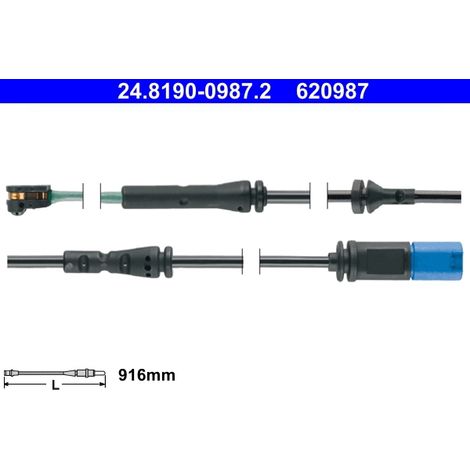 Contact d'avertissement, usure des plaquettes de frein ATE 24.8190-0987.2 BMW
