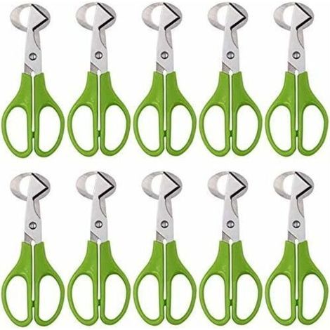 Lot de 10 ciseaux à œufs de caille, coupe-œuf en acier inoxydable (1/4)