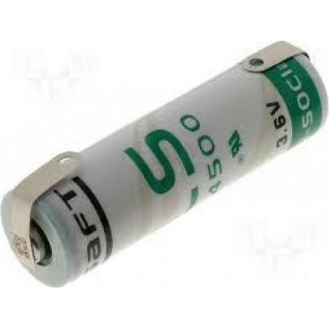 BATTERIA LITIO SAFT LS14500 AA 3,6V 2,6 Ah CON LAMELLE