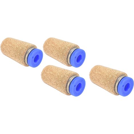 4 Pièces Filtre à Air Cuivre Silencieux Pneumatique Réducteur de Bruit PSF‑4