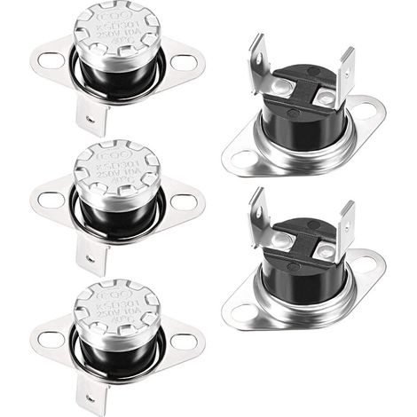 5pcs Thermostat KSD301 40°C Normalement Fermé 250V 10A Pour Électroménager