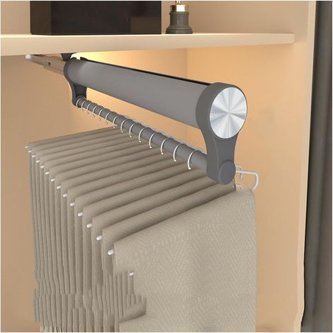 Teleskopierbare Kleiderstange aus Aluminium, Kleiderstange für platzsparende Kleiderschränke, verstellbare Kleiderstange (492 mm) (1/5)