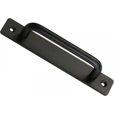 Poignée de porte électrique, poignée de porte d'armoire en alliage d'aluminium, poignée de cuisine moderne de style grange, convient aux armoires, aux pièces de rangement et aux tiroirs, 148 mm, noire