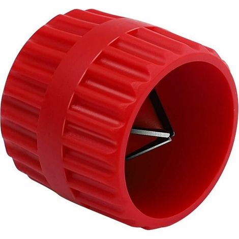 Copper deburring tool, universal multi-layer deburring tool, durable blade with hardened steel blade, 41 x 46.5 mm, red (1/5)