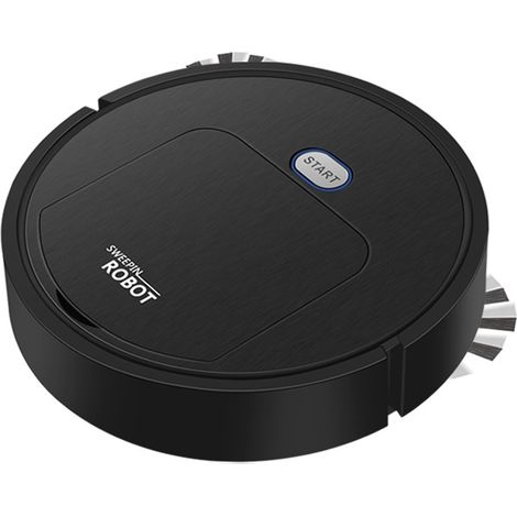 1 Aspirateur robot, fin et silencieux, 80 min d'autonomie, 1200 mAh, pour tapis et sols durs (1/5)