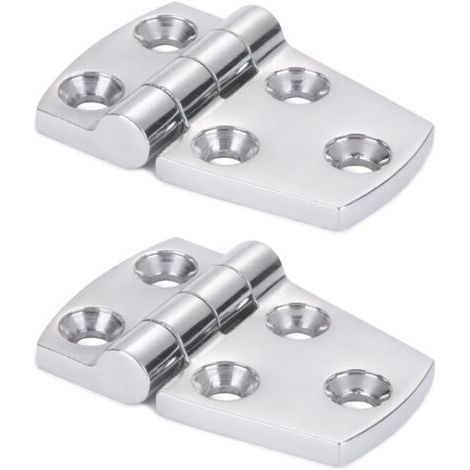 (SUS316, 2 Stück, 38 mm × 57 mm) Attacco per ferramenta, cerniera per porte in acciaio, cerniera robusta per barche in acciaio, cerniera in acciaio per piattaforma armadio (1/4)