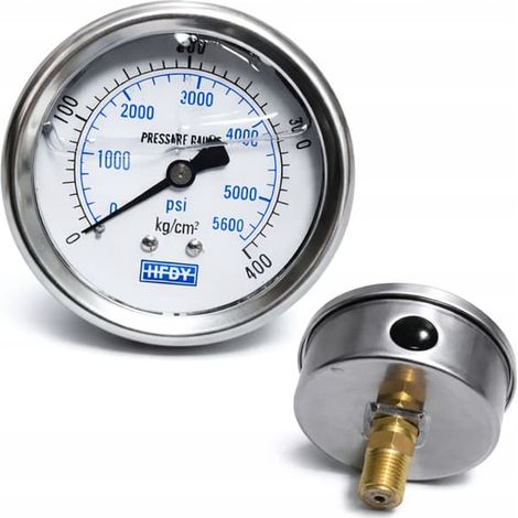 Ecleanfy - Manomètre Surge Gauge Pro 400 – 5 600 PSI Filetage inférieur 1/4 pouce Pièce de rechange pour Surge Eco 1800W et WF 1800W (1/5)