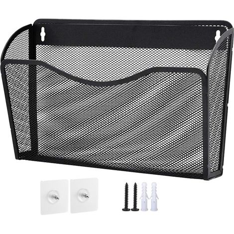 Wandorganizer für Akten, vertikale Aufbewahrung für Ordner, hängender Zeitschriftenständer für Bürobedarf, Metallwandtasche für Dokumente, Post und Notizbücher