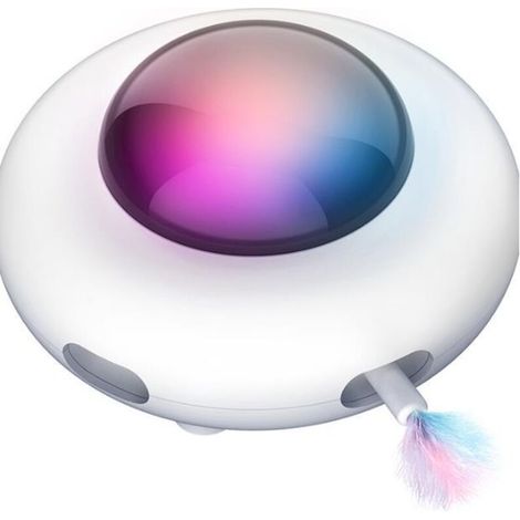 Bardusch - Jouet électronique interactif pour chats avec plume rotative, mode intelligent, faible bruit, arrêt auto