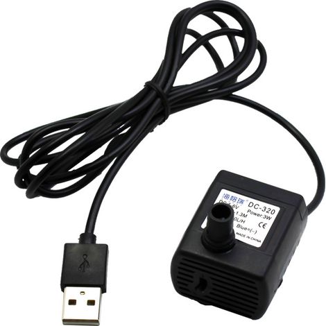 2 Pièces Mini Pompe a eau Submersible, 6V 3W 500L/H Mini Pompe Aquarium Ultra Silencieuse, Réglable pour Fontaine, Étang, Hydroponie, Système d'Arrosage, Pompe de Table Fontaines pour Animaux (1/4)