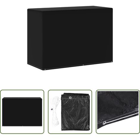 Housse de rotin - Housse de meubles de jardin 6 œillets de barbecue 180x80x125 cm (1/5)