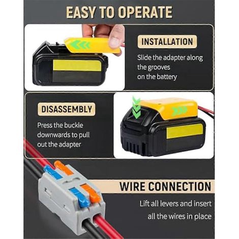 2 Stück Power Wheel Adapter für 20V Lithium-Batterie