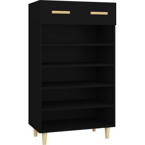 Shoe Cabinet Black 60x35x105 cm Engineered Wood vidaXL