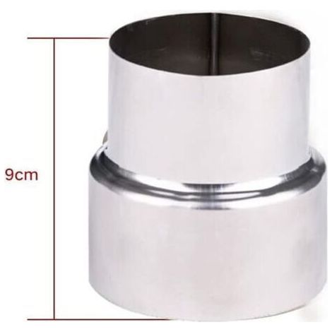 Stainless Steel Smoke Pipe Reducer, Chimney Adapter, Stove Pipe, Stainless Steel Reducer, Smoke Pipe, Stove Pipe (90-80mm) (1/4)