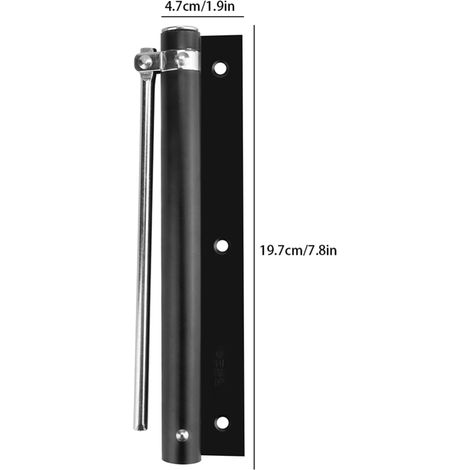 Ressort de ferme-porte automatique en aluminium à force réglable, outil de butée pour charnière de porte ignifugée pour la maison et le bureau (1/5)