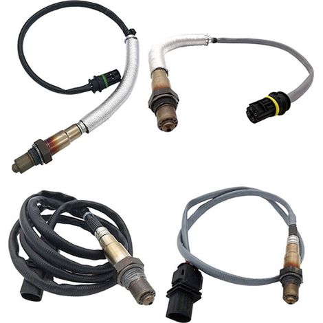 Sensores de oxígeno para E83, E90, E91, E92, E93 y 128I (paquete de 4, aguas arriba y aguas abajo), números de pieza: 11787558073, 11787558055, 11787545075, 11787545074