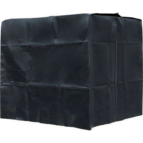 600 Iiters IBC Container Housse De Protection 210D Oxford Tissu Housse Antipoussière Housse De Pluie 120x80x100cm - Noir