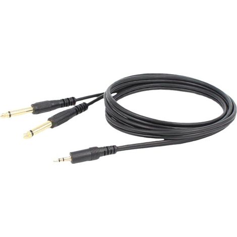 Dual-Core 6,35 cm Stereo 3,5 cm auf Dual-Mono 6,5 cm (1 auf 2) Audiokabel für Computermischpult (1/5)