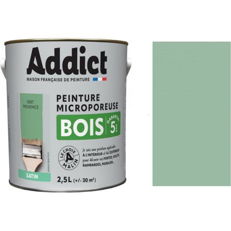 Peinture Bois 2.5 Litres Vert Provence - Addict