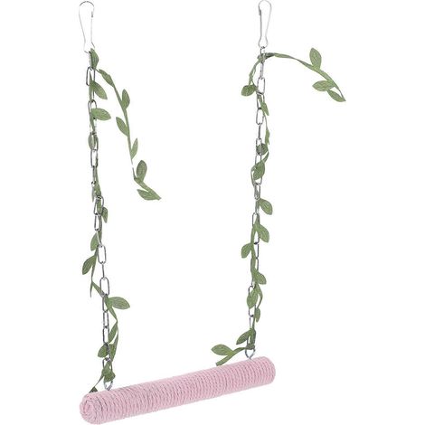 Perchoir en bois, balançoire pour cage à oiseaux, 3 jouets en bois pour perroquets (1/5)