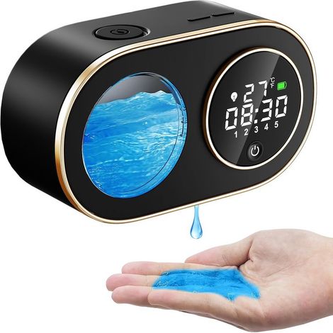 Distributeur de savon automatique Distributeur de savon liquide sans contact Montage mural Auto mains électriques libres Distributeurs de savon en mousse de vaisselle intelligente moderne (1/5)